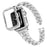 For Apple Watch Series 6 / 5 / 4 / SE / SE(2022) 40mm Rhinestone Stainless Steel Watch Band + Anti-scratch PC Protective Watch Case - Silver / Silver - 4