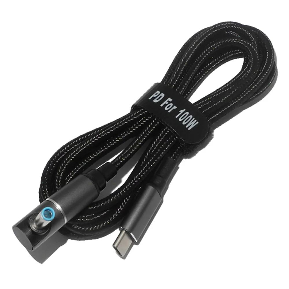 1.8m 100W USB C Type C PD DC Power Adapter Converter for HP Laptop Charging 4.5x3.0mm Magnetic USB C Connector Cable - 2