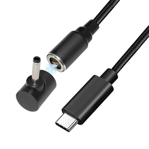 USB-C to 3.0x1.1mm for Acer/Asus/LG/Samsung Laptop, 1.8m PD 100W Fast Charging Notebook Adapter Metal 8-pin Connector Magnetic Absorption Bending-Resistant DC Cable - 1