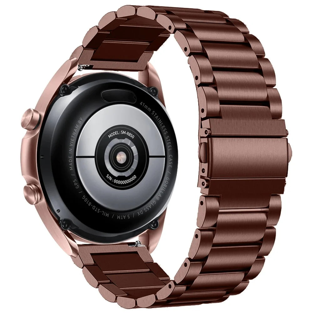 20mm Quick Release Watchband for Garmin Vivomove Luxe/Garminmove Luxe Stainless Steel Watch Strap with Folding Clasp - Bronze - 1