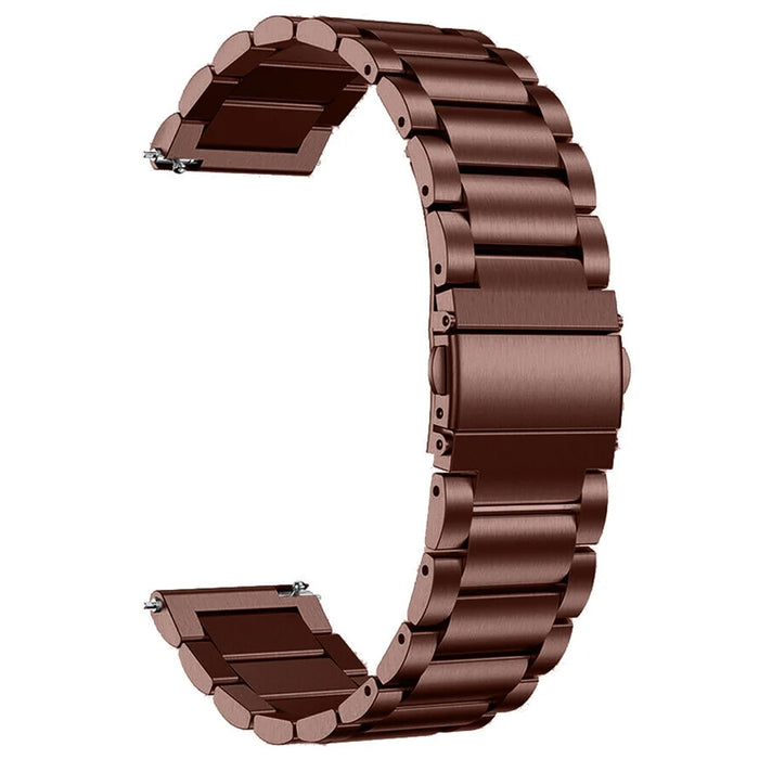 20mm Quick Release Watchband for Garmin Vivomove Luxe/Garminmove Luxe Stainless Steel Watch Strap with Folding Clasp - Bronze - 2