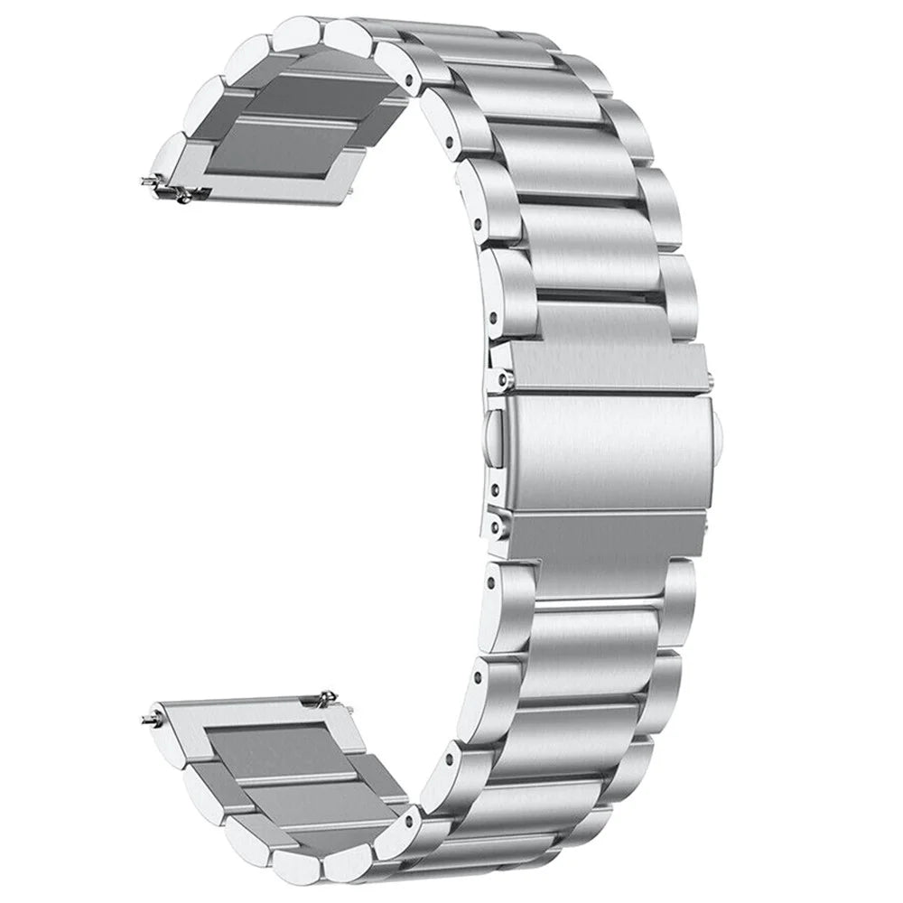 20mm Stainless Steel Watch Strap for Garmin Vivomove/Vivomove HR Quick Release Watch Band with Folding Clasp - Silver - 3