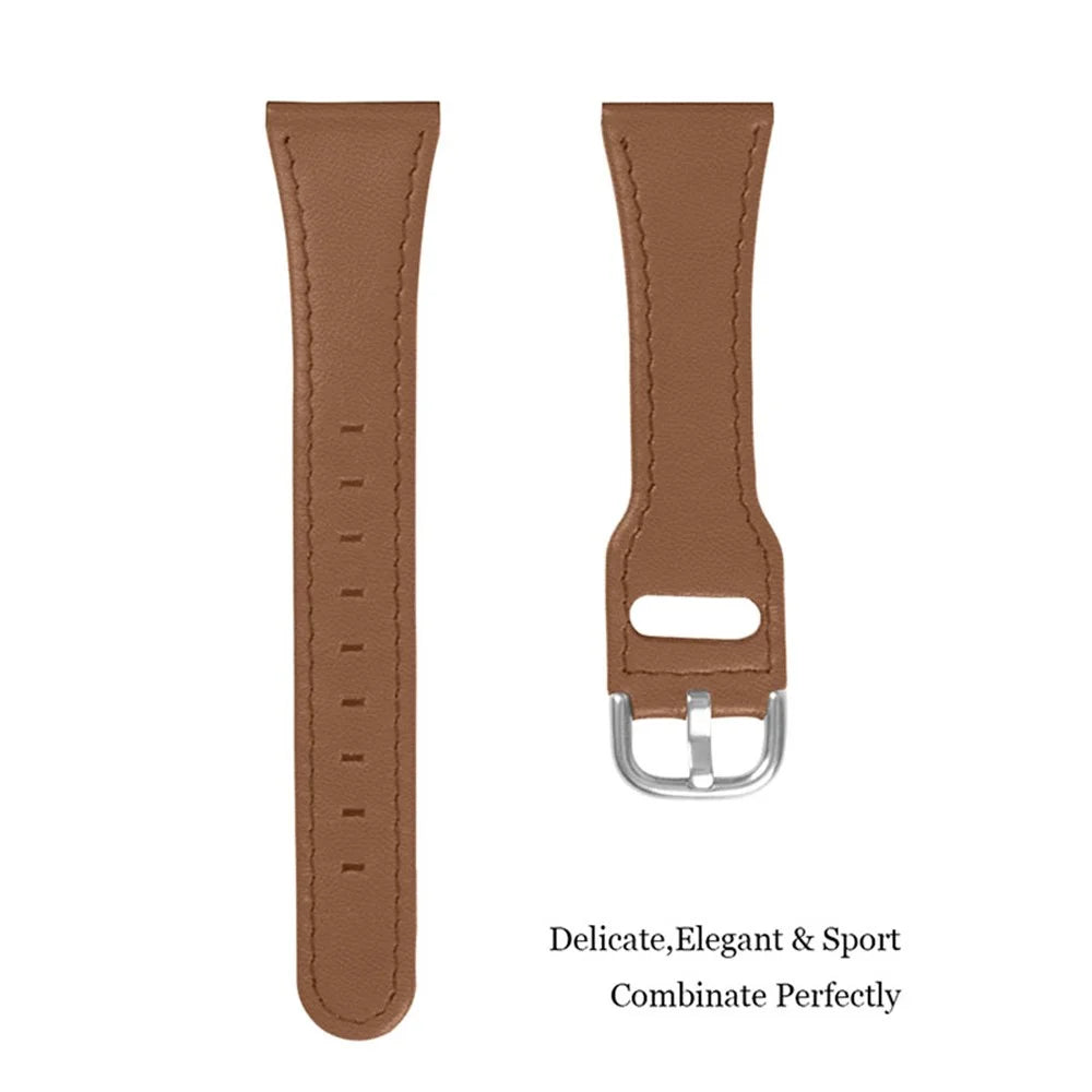 For Samsung Gear S3 Frontier/Gear S3 Adjustable Stylish Watch Strap with Stainless Steel Buckle Cowhide Leather Wrist Band (22mm) - Brown - 2