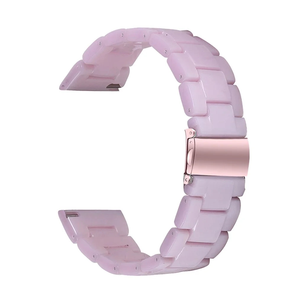 20mm Resin Smart Watch Strap for Garmin Vivomove 3/Garminmove 3, Replacement Wristband with Stainless Steel Buckle - Light Purple - 1
