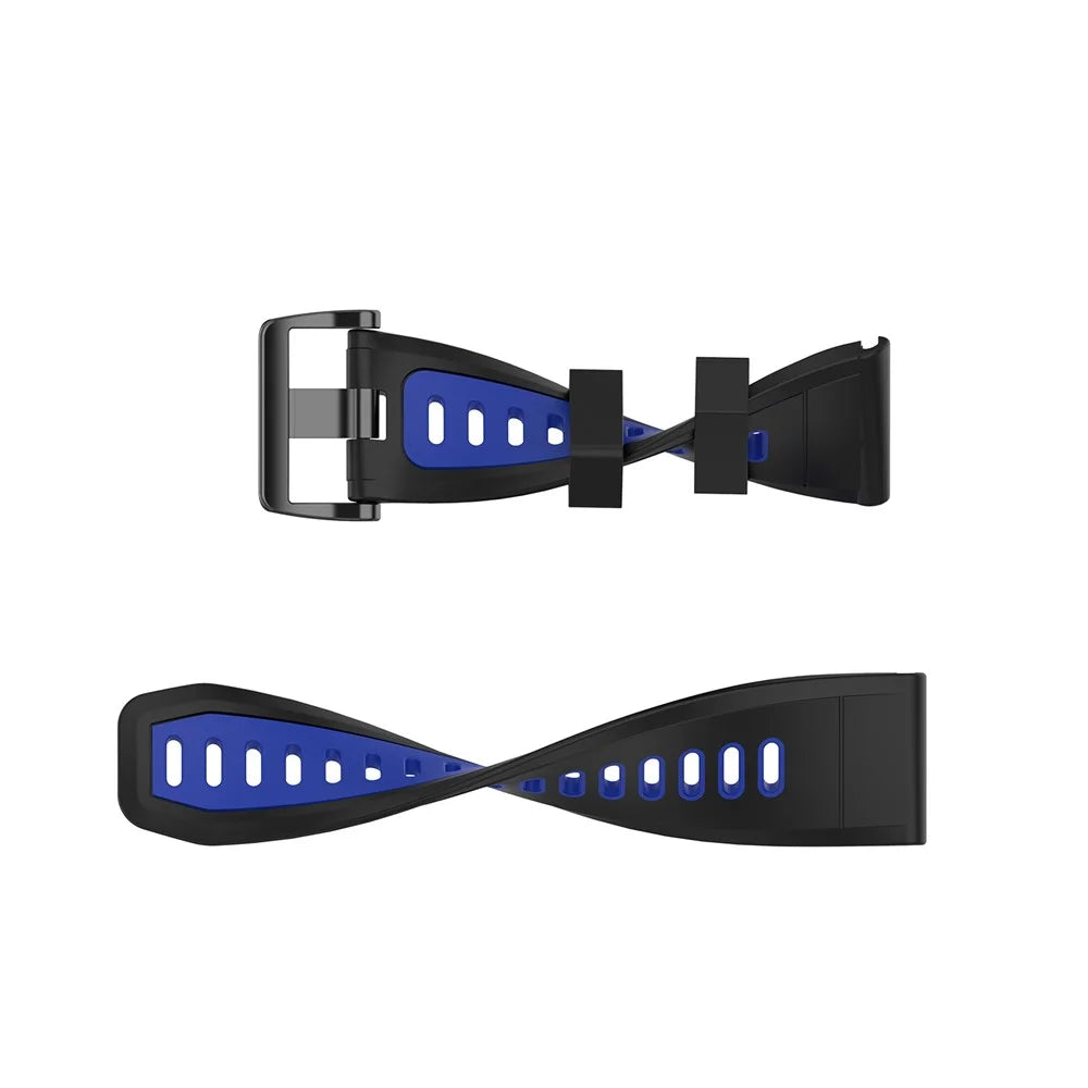 For Garmin Fenix 7S Single Row Holes Dual-color Quick Release Silicone Watch Band Wrist Strap 20mm - White/Black - 7