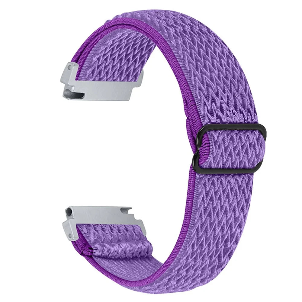 For Huami Amazfit GTR 47mm/Pace/Stratos/Stratos 2 Adjustable Elastic Watch Strap Universal 22mm Watch Band with Buckle - Purple - 1
