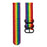 For Garmin Venu 2S / Vivoactive 4S 18mm Nylon Watch Strap Three Heavy Buckles Watch Band Replacement - Rainbow - 1
