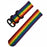 For Garmin Venu 2S / Vivoactive 4S 18mm Nylon Watch Strap Three Heavy Buckles Watch Band Replacement - Rainbow - 2
