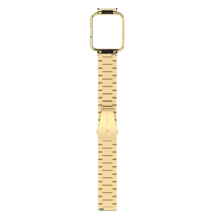 For Xiaomi Redmi Watch 2 Lite Metal Three Beads Wrist Strap+Watch Case - Gold - 5