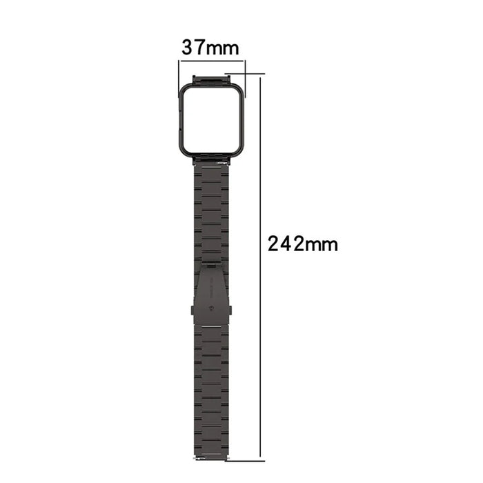 For Xiaomi Redmi Watch 2 Lite Metal Three Beads Wrist Strap+Watch Case - Gold - 6