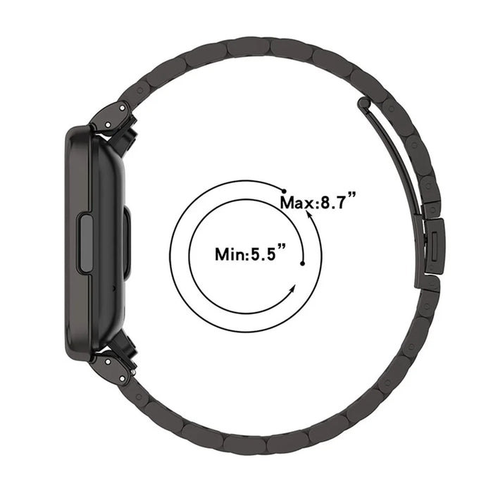 For Xiaomi Redmi Watch 2 Lite Metal Three Beads Wrist Strap+Watch Case - Gold - 7