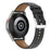 For Huawei Watch GT2/Samsung Galaxy Watch Active 20mm Universal Stitching Line First Layer Cowhide Solid Color Smart Watch Replacement Strap - Black - 1