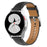 For Huawei Watch GT2/Samsung Galaxy Watch Active 20mm Universal Stitching Line First Layer Cowhide Solid Color Smart Watch Replacement Strap - Black - 2