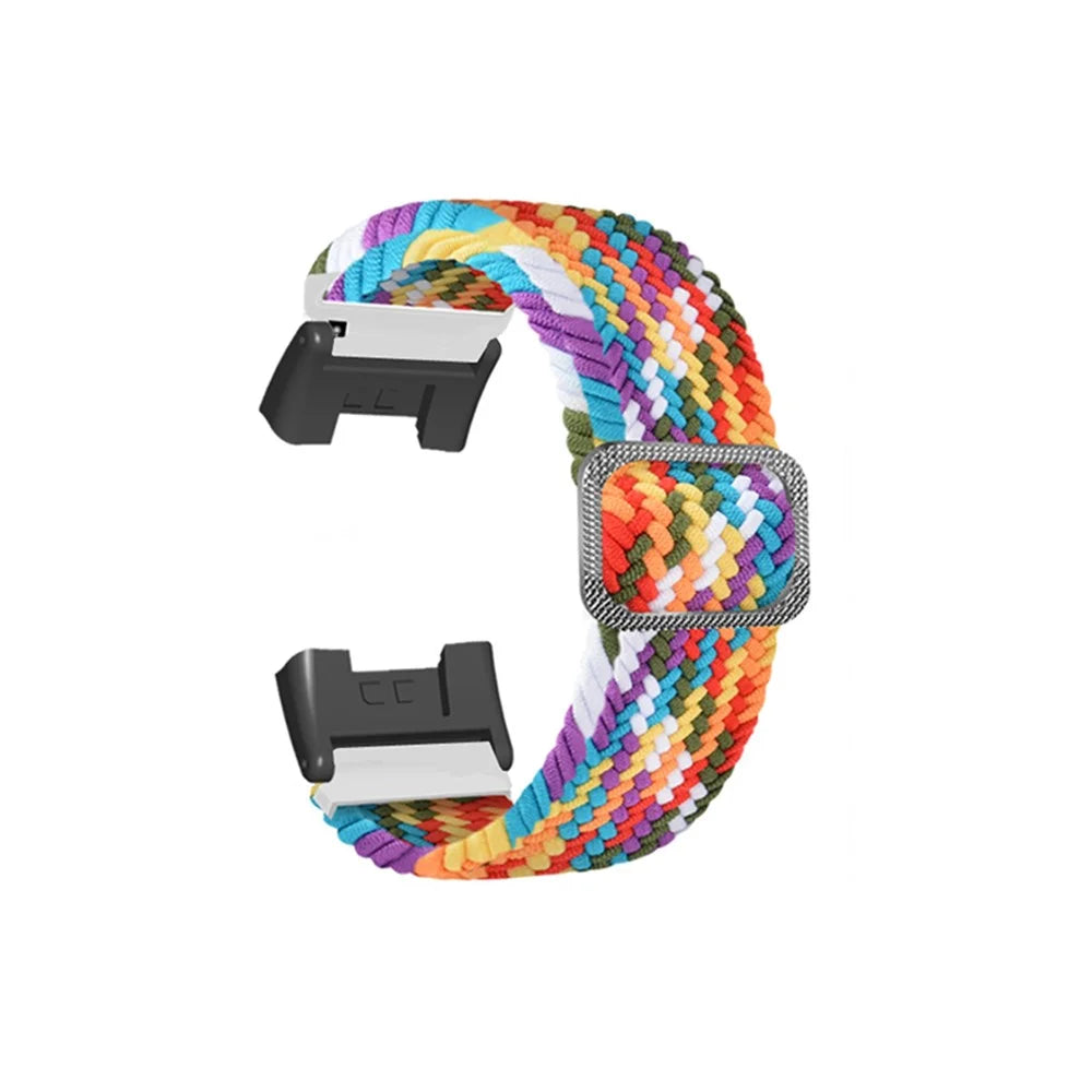 For Xiaomi Redmi Watch Replacement Wrist Strap Braided Nylon Elastic Watchband - Rainbow Color - 3