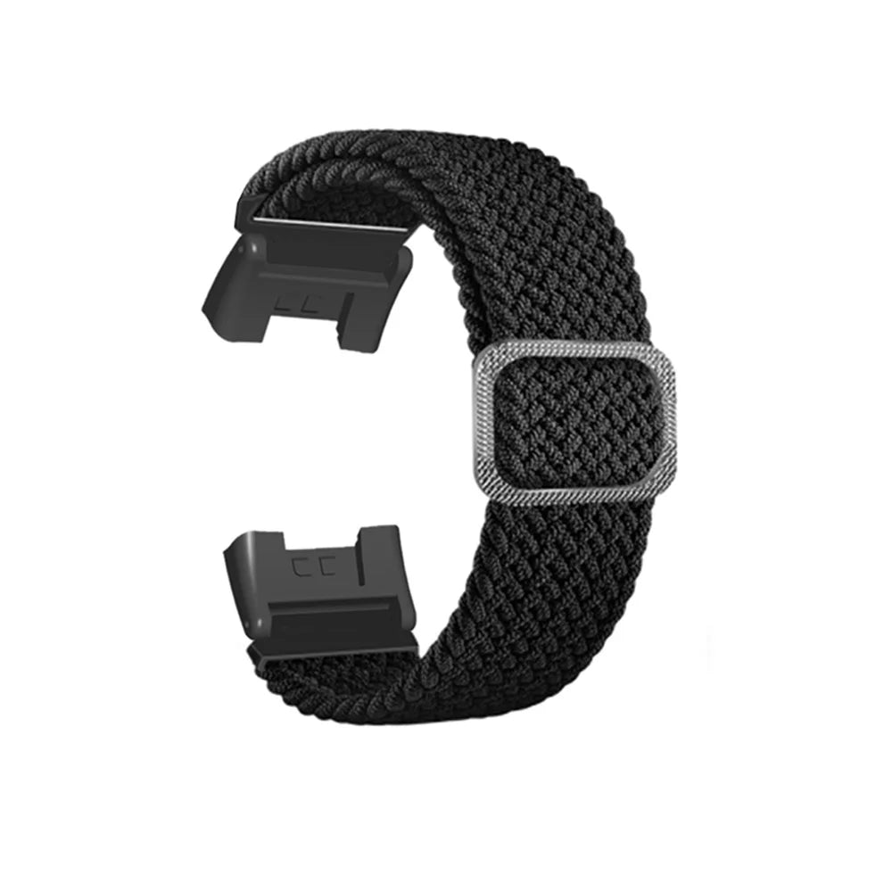 For Xiaomi Redmi Watch 2 Replacement Wrist Band Braided Nylon Elastic Smart Watch Strap with Metal Connector - Black - 2