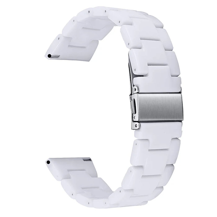 For Huami Amazfit Bip S/GTR 42mm/GTS/Bip Lite 20mm Watch Strap Replacement Resin Wrist Band - White - 1