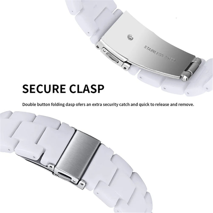 For Huami Amazfit Bip S/GTR 42mm/GTS/Bip Lite 20mm Watch Strap Replacement Resin Wrist Band - White - 3