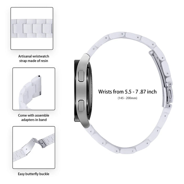 For Huami Amazfit Bip S/GTR 42mm/GTS/Bip Lite 20mm Watch Strap Replacement Resin Wrist Band - White - 5