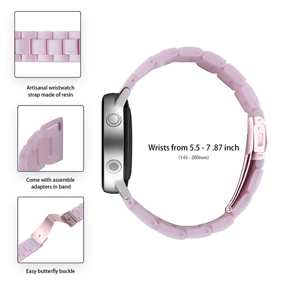 For Huami Amazfit Bip S/GTR 42mm/GTS/Bip Lite Resin Watch Strap Wristband 20mm with Stainless Steel Buckle - Light Purple - 5
