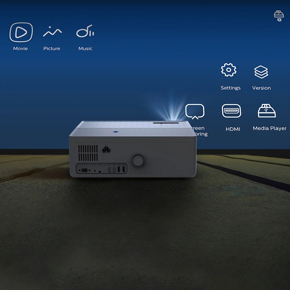 D5000 Mini HD 1080P Projector LCD+LED Large Screen 100-inch Projector for Office Home Theater (Screen Mirroring Version) - EU Plug - 3