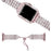 For Apple Watch SE / SE(2022) / Series 6 / 5 / 4 40mm Replacement Wrist Strap Pearl Rhinestone Decor Metal Bracelet Band + PC Anti-scratch Watch Case - Rose Pink - 2
