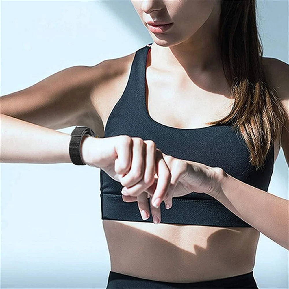26mm Nylon Watch Band for Garmin Fenix 6X, Adjutable Smart Watch Wrist Strap Replacement - Black - 7
