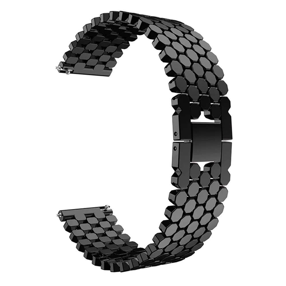 Watch Band for Huawei Watch GT 46mm / Samsung Galaxy Watch3 45mm / Watch 46mm Alloy Quick Release Watchband 22mm Replacement Strap - Black - 1