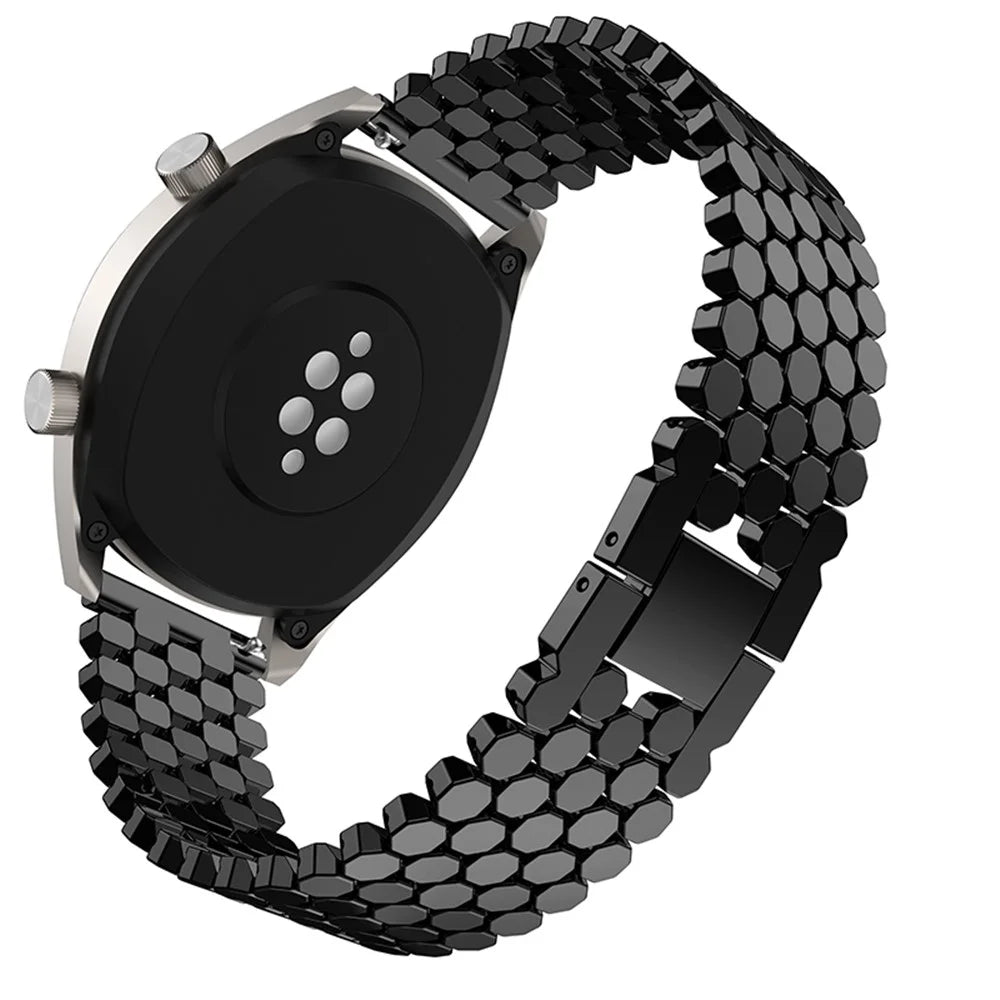Watch Band for Huawei Watch GT 46mm / Samsung Galaxy Watch3 45mm / Watch 46mm Alloy Quick Release Watchband 22mm Replacement Strap - Black - 2