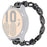 For Huawei Watch GT3 42mm/Samsung Galaxy Watch 4/4 Classic 20mm Universal Threaded Metal Chain Strap Replacement Watchband - Black - 1