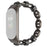 For Xiaomi Mi Band 5/6 Punk Stainless Steel Watch Band with Thread Design Replacement Watch Strap - Black - 1