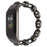 For Xiaomi Mi Band 5/6 Punk Stainless Steel Watch Band with Thread Design Replacement Watch Strap - Black - 2