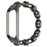 For Xiaomi Mi Band 5/6 Punk Stainless Steel Watch Band with Thread Design Replacement Watch Strap - Black - 3