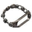 For Xiaomi Mi Band 5/6 Punk Stainless Steel Watch Band with Thread Design Replacement Watch Strap - Black - 4