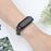 For Xiaomi Mi Band 5/6 Punk Stainless Steel Watch Band with Thread Design Replacement Watch Strap - Black - 5