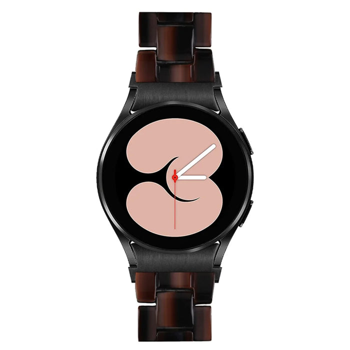 For Samsung Galaxy Watch4 Active 40mm/44mm / Watch4 Classic 42mm/46mm Smart Watch Strap Replacement Resin Wrist Band - Chocolate - 2