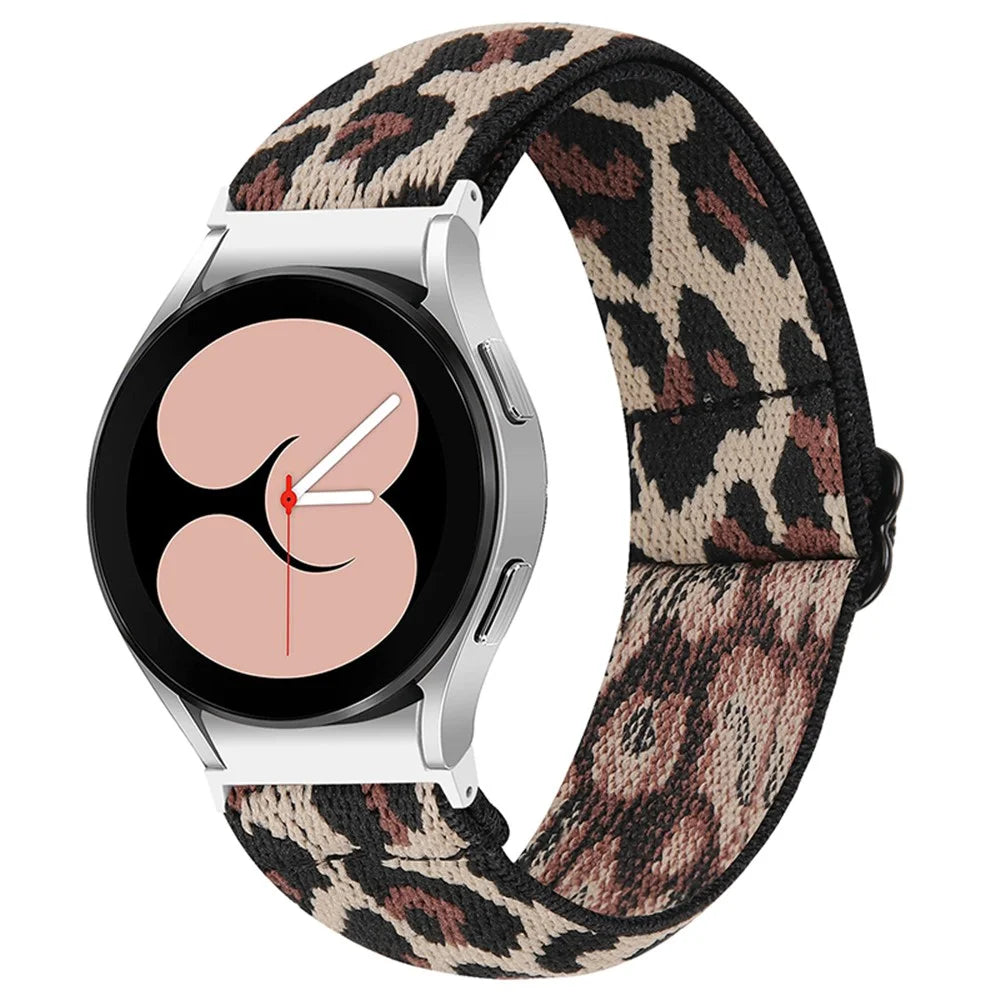 For Samsung Galaxy Watch4 Active 40mm/44mm / Watch4 Classic 42mm/46mm Elastic Woven Smart Watch Band Replacement Adjustable Wrist Strap - A - 1