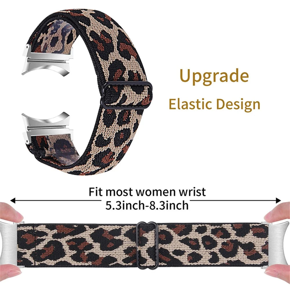 For Samsung Galaxy Watch4 Active 40mm/44mm / Watch4 Classic 42mm/46mm Elastic Woven Smart Watch Band Replacement Adjustable Wrist Strap - A - 3