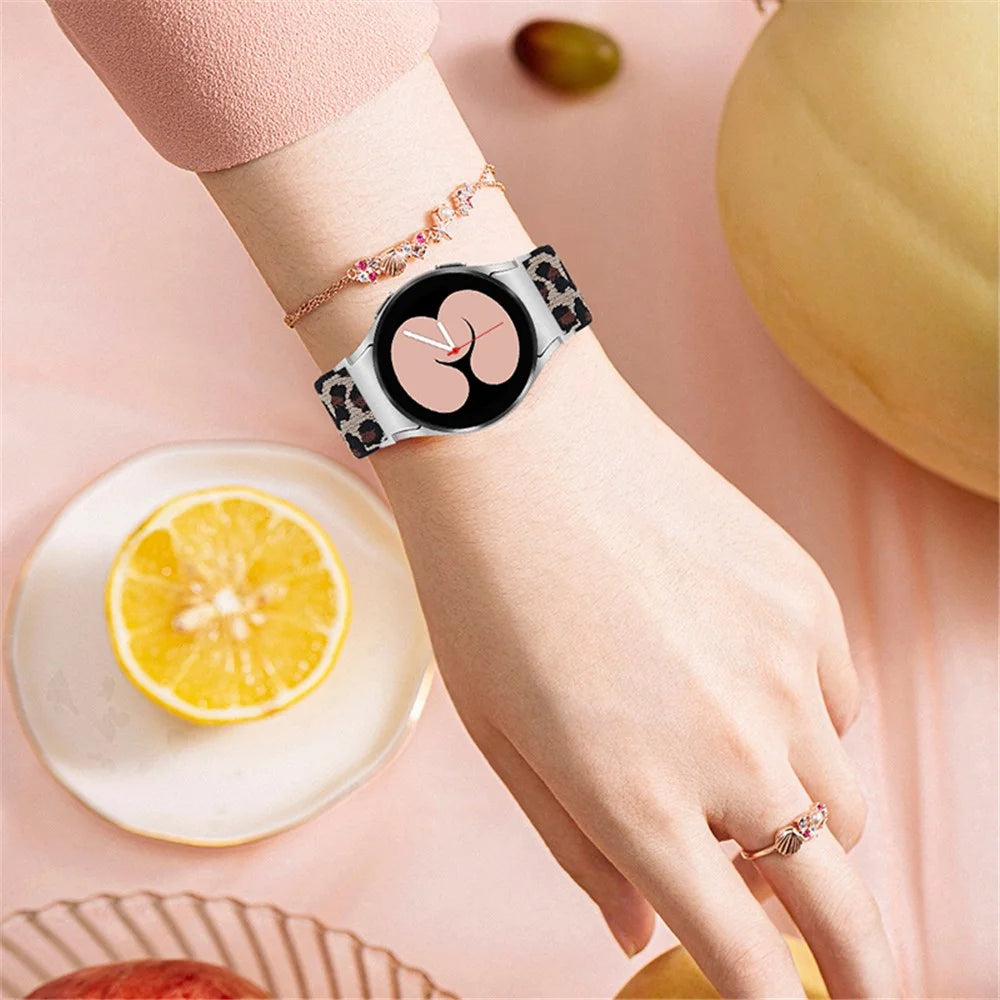 For Samsung Galaxy Watch4 Active 40mm/44mm / Watch4 Classic 42mm/46mm Elastic Woven Smart Watch Band Replacement Adjustable Wrist Strap - A - 6