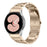 For Samsung Galaxy Watch4 Active 40mm/44mm / Watch4 Classic 42mm/46mm Replacement Watchband 3 Beads Stainless Steel Wrist Strap - Vintage Gold - 1