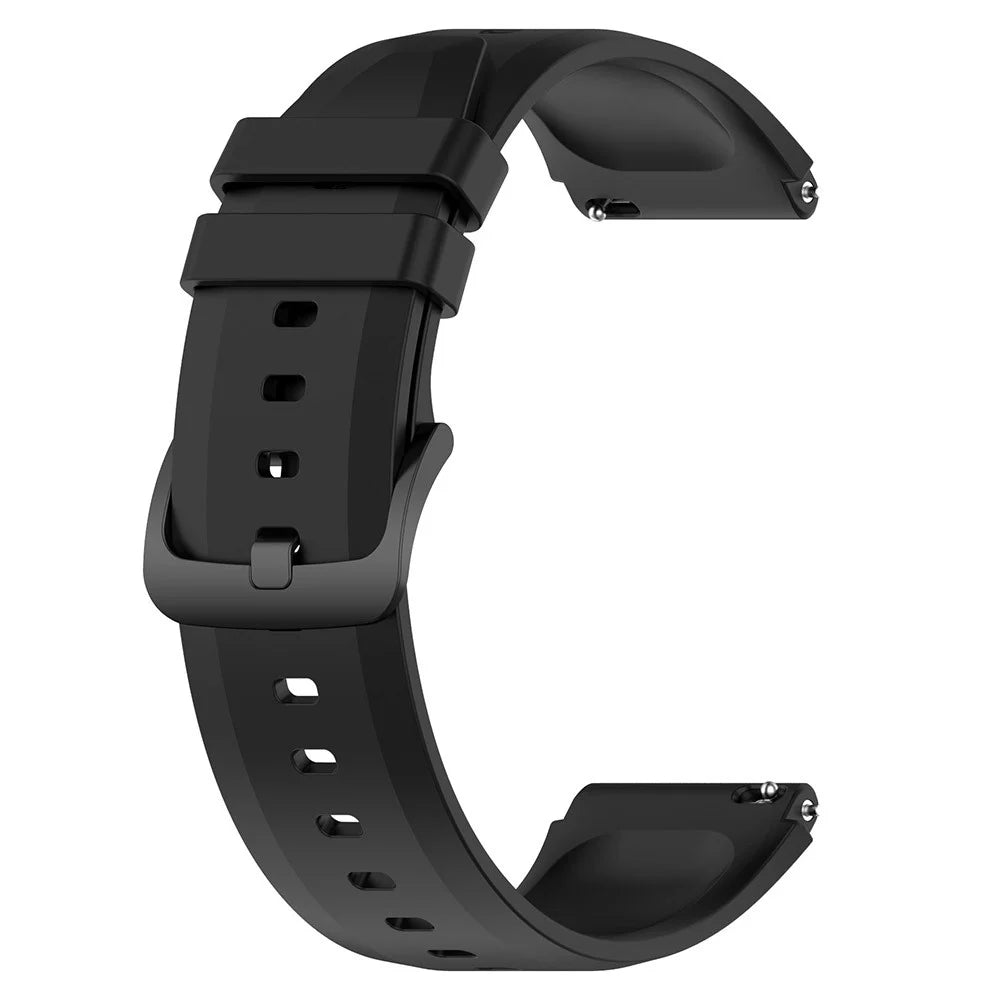 For Xiaomi Watch S1 22mm Silicone Watch Band Replacement Spare Watch Strap - Black - 4