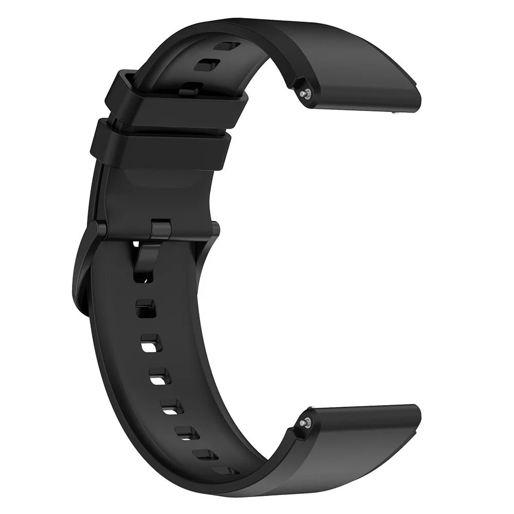 For Xiaomi Watch S1 22mm Silicone Watch Band Replacement Spare Watch Strap - Black - 5