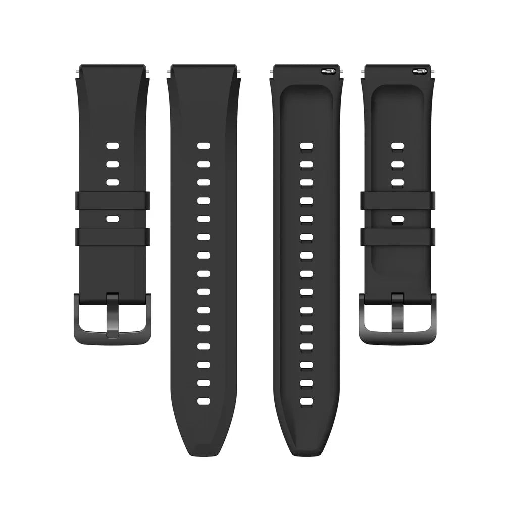 For Xiaomi Watch S1 22mm Silicone Watch Band Replacement Spare Watch Strap - Black - 6