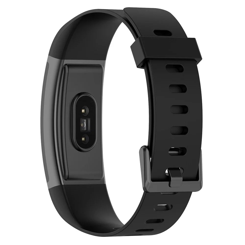 For Realme Band RMA199 Waterproof Silicone Solid Color Watch Band Replacement Watch Strap - Black - 3
