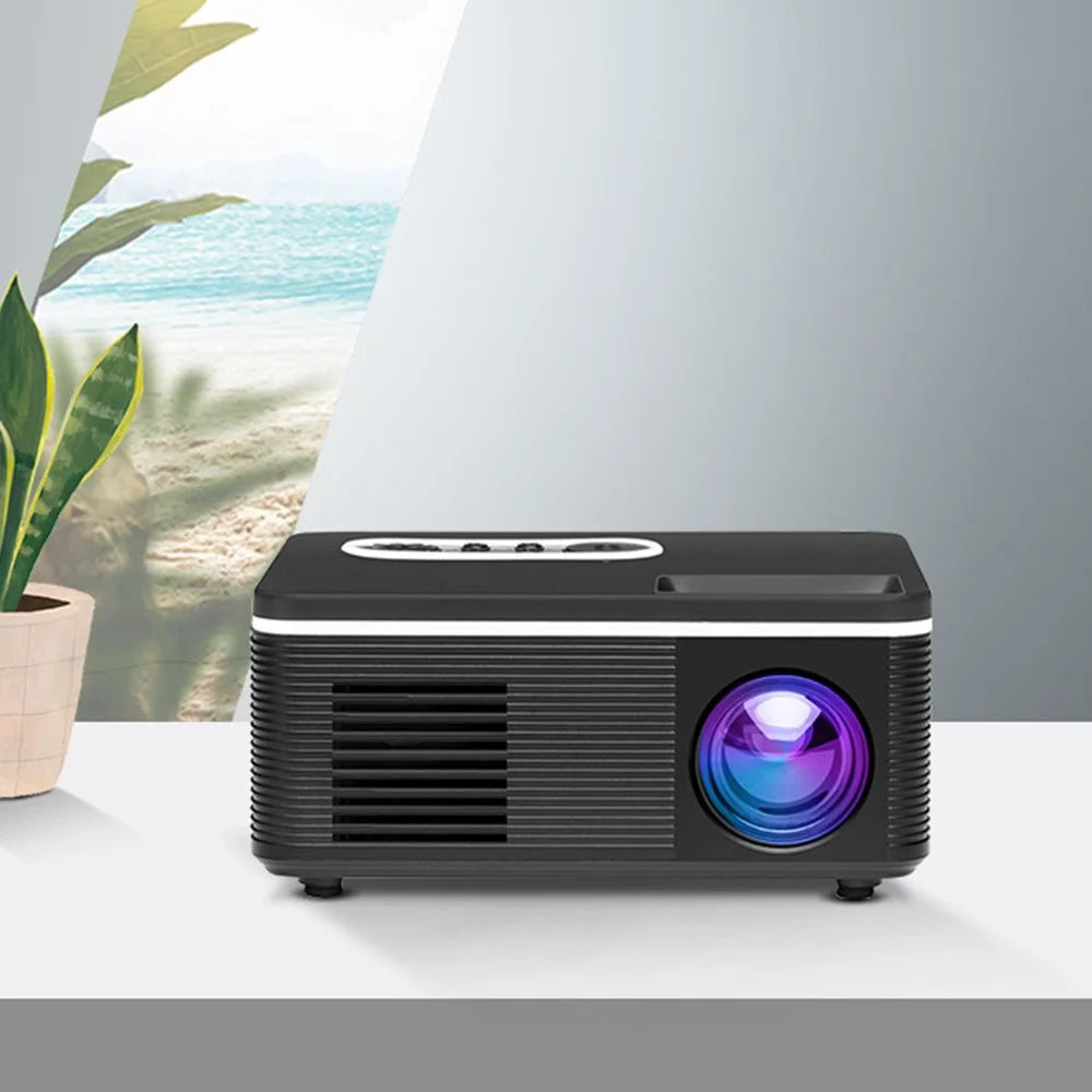 S361 / H90 Portable Mini Projector LED Home Projector Universal Compatibility for Travel / Camping / Bedroom - Black / US Plug - 2
