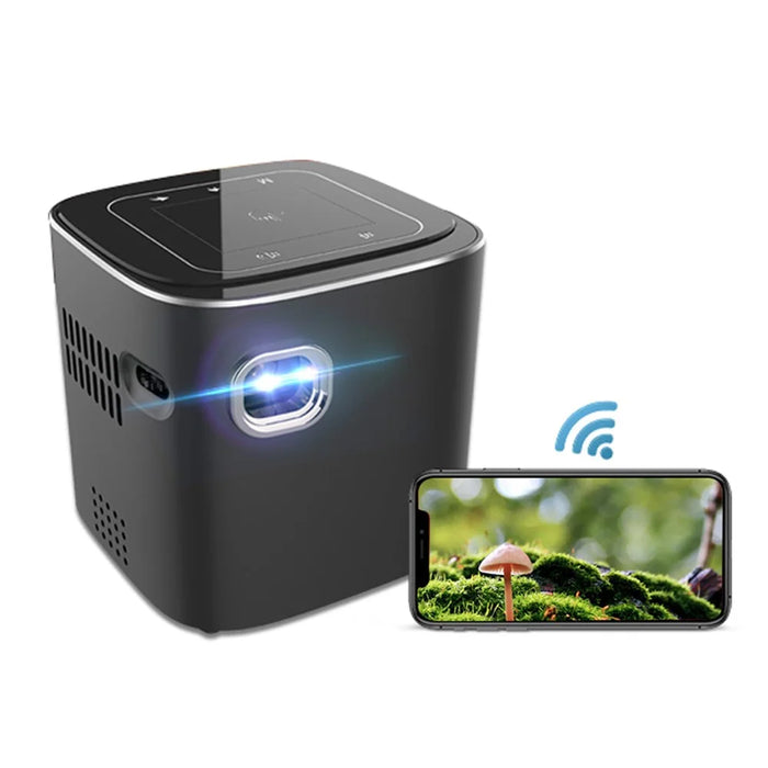 HOTACK D048A Screen-Mirroring Full HD Projector Portable Android 7.1.2 854*480 0.2'' DMD 1.35:1 Throw Ratio Home Smart Projector - US Plug - 1