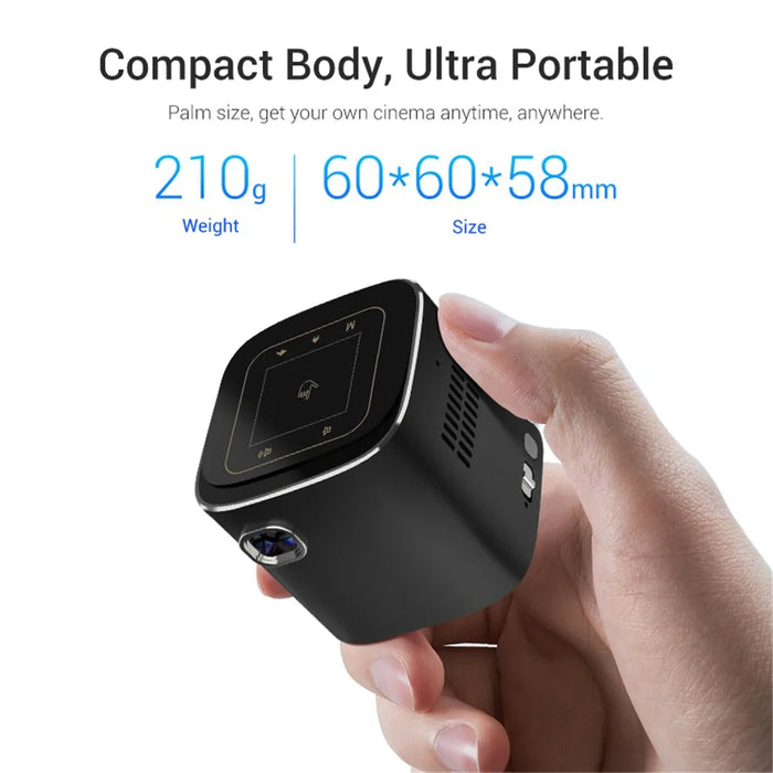 HOTACK D048A Screen-Mirroring Full HD Projector Portable Android 7.1.2 854*480 0.2'' DMD 1.35:1 Throw Ratio Home Smart Projector - US Plug - 3