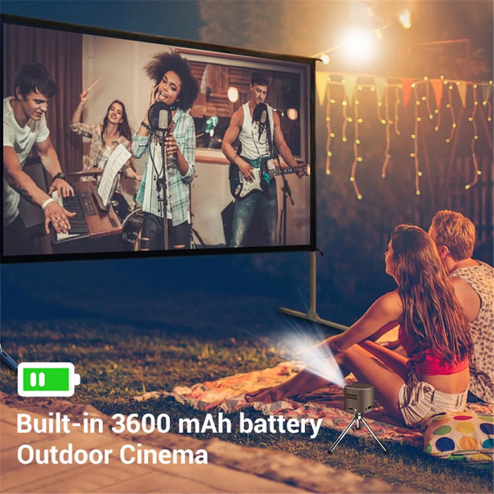 HOTACK D048A Screen-Mirroring Full HD Projector Portable Android 7.1.2 854*480 0.2'' DMD 1.35:1 Throw Ratio Home Smart Projector - US Plug - 6