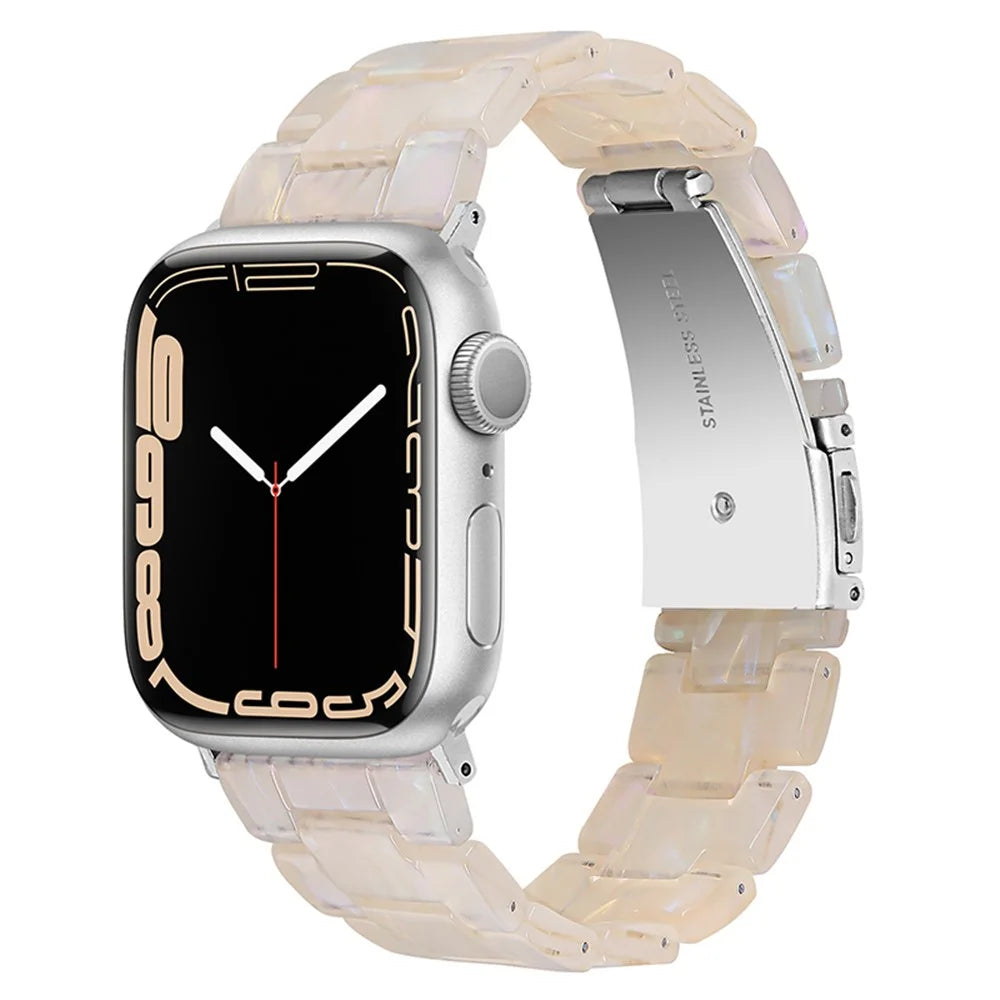 For Apple Watch Series 10 46mm / Ultra 2 Ultra 49mm / 9 8 7 45mm / SE (2023) SE (2022) SE 6 5 4 44mm / 3 2 1 42mm Smart Watch Strap Replacement Resin Wrist Band - Fluorescent Color - 1