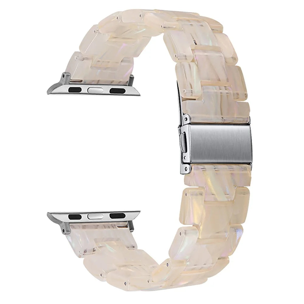 For Apple Watch Series 10 46mm / Ultra 2 Ultra 49mm / 9 8 7 45mm / SE (2023) SE (2022) SE 6 5 4 44mm / 3 2 1 42mm Smart Watch Strap Replacement Resin Wrist Band - Fluorescent Color - 2