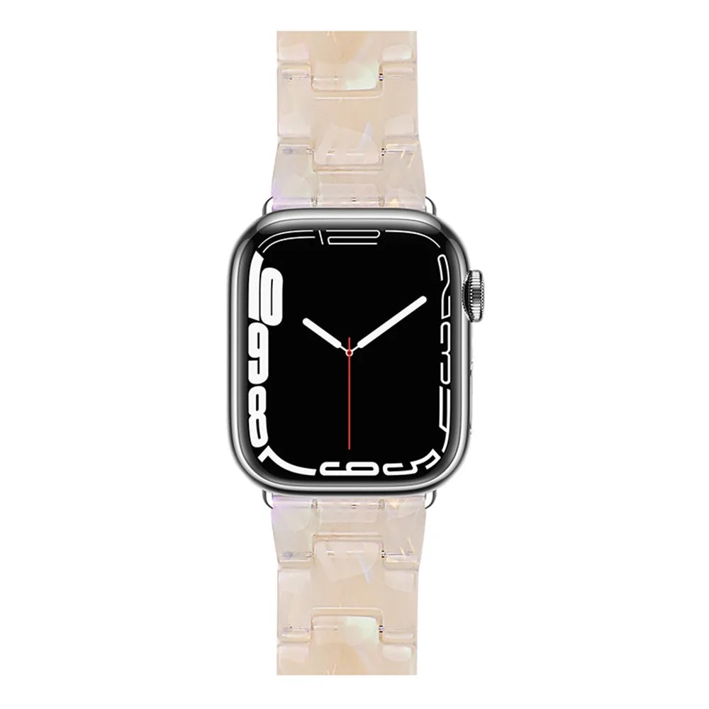 For Apple Watch Series 10 46mm / Ultra 2 Ultra 49mm / 9 8 7 45mm / SE (2023) SE (2022) SE 6 5 4 44mm / 3 2 1 42mm Smart Watch Strap Replacement Resin Wrist Band - Fluorescent Color - 3